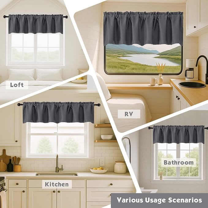 Chyhomenyc Charcoal Grey Valances - Image 7