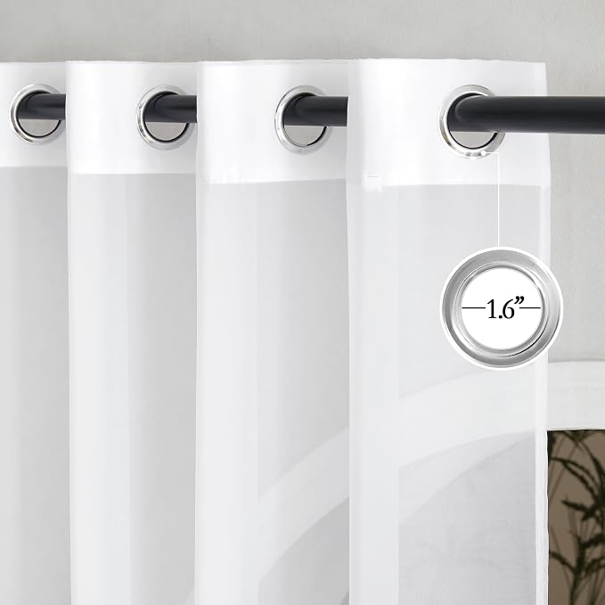 NICETOWN Grommet Top Sheer Curtains - Image 2