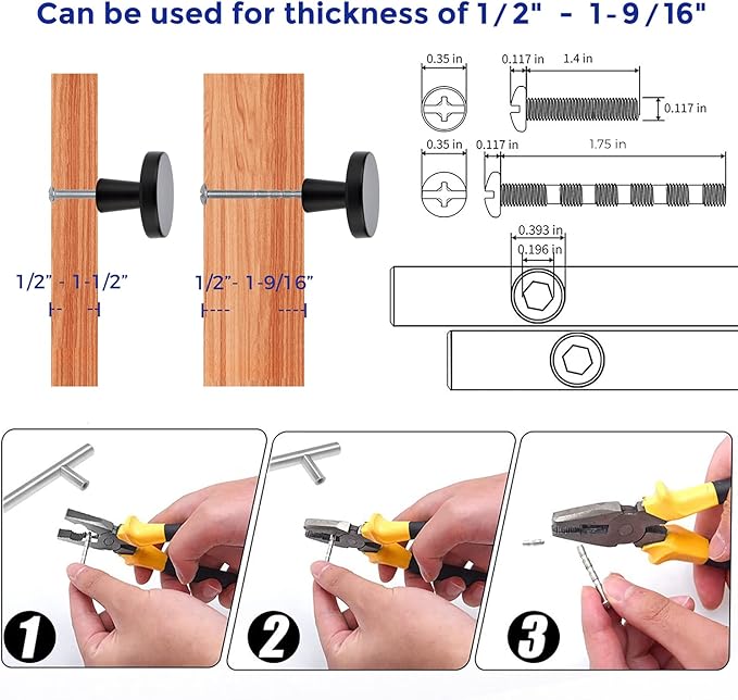 Ravinte 25 Pack Drawer Pulls 1-1/4 Inch Kitchen Cabinet Knobs Solid Round Dresser Drawer Knobs Matte Black Dresser Knobs Drawer Knobs Simple Cabinet Hardware for Cupboard Drawer Pulls