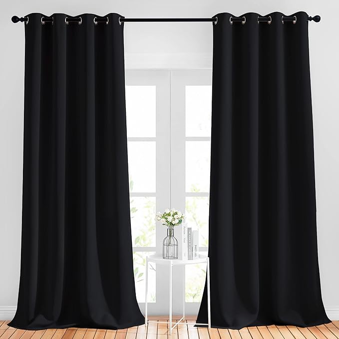NICETOWN Black Out 108 inch Curtains by NICETOWN