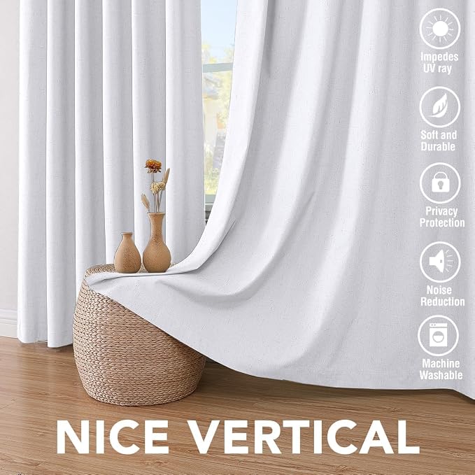 H.VERSAILTEX Linen Curtains 100% Blackout Curtains - Image 7