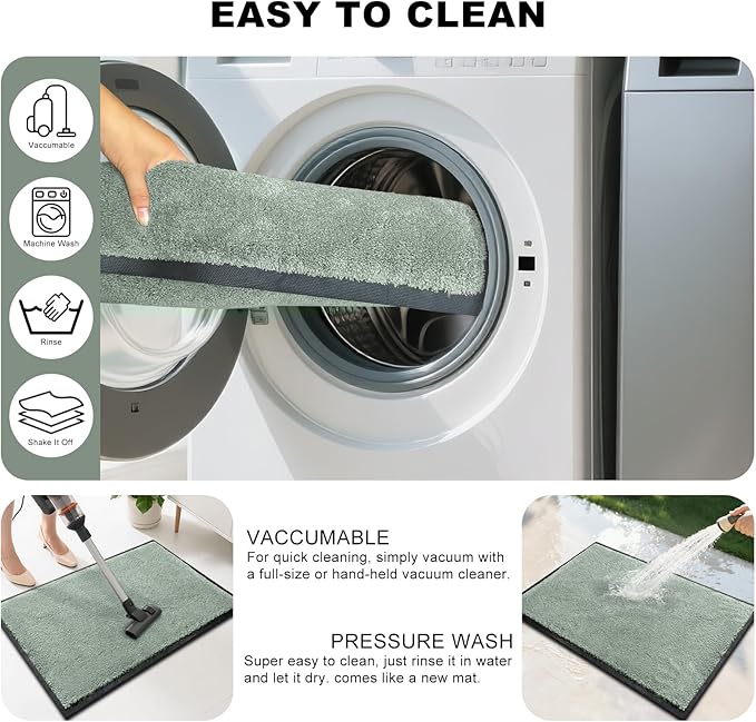 Mibao Dirt Trapper Door Mat for Indoor Outdoor, Waterproof All-Season, - Image 5