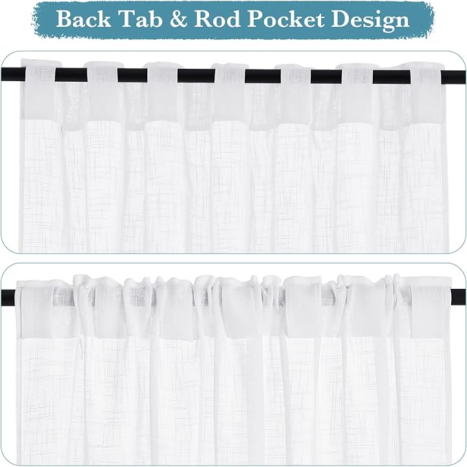 RYB HOME Semi Sheer Curtains - Image 2