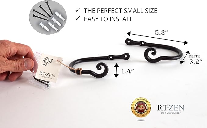 RTZEN Decorative Metal Curtain Tiebacks - Image 5