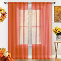 SpaceDresser Sheer Voile Window Treatment Rod Pocket Curtain Panels by SpaceDresser
