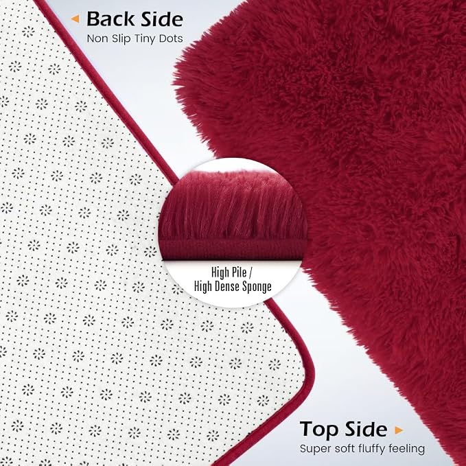 Amearea Premium Soft Fluffy Rug 4x5.3 Feet, Fuzzy Area Rugs - Image 5