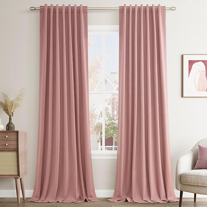 Guken 100% Blackout Curtains 84 Inch Length 2 Panels Set by Guken