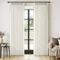 MIULEE Pinch Pleated Linen Curtains 96 Inches Long 2 Panels by MIULEE