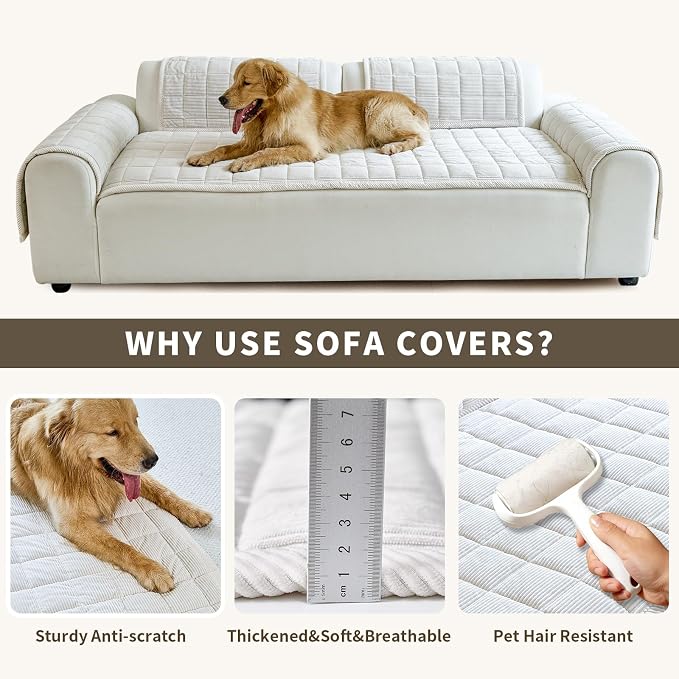 Couch Covers for Dogs Washable, Non Slip Couch Covers for Loveseat Sofa Pet - Image 4