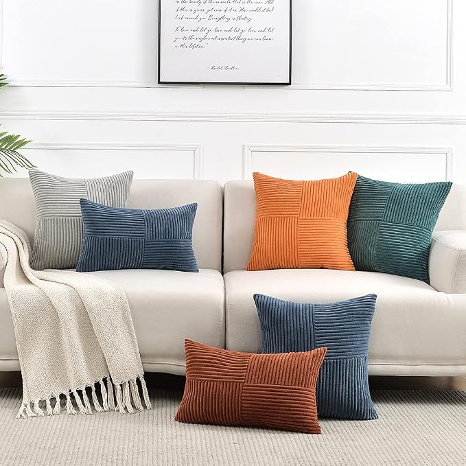 Fancy Homi 2 Packs Grey Lumbar Decorative Throw Pillow Covers 20x28 Inch - Image 7