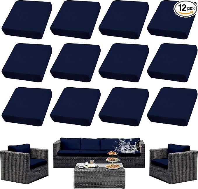 Outdoor Cushion Covers Set, Replacement by SUKAIKEQA