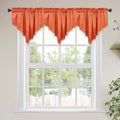 Molaxhome Swag Curtain 51 inch Length Rod Pocket Scalloped Curtain Valance by Molaxhome
