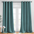 NICETOWN Sea Teal Blackout Curtains 102 inch Length, Grommet Energy Saving by NICETOWN