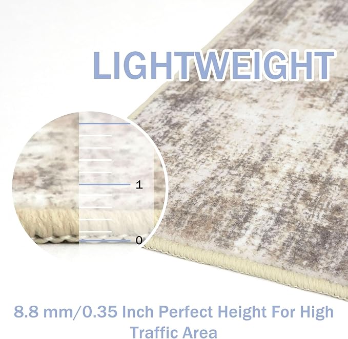 IOHOUZE Round Area Rug 3 Ft Circle Entryway Rugs Round Washable Door Mat Indoor - Image 5