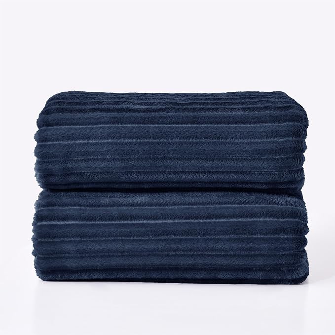 BEDELITE Fleece Blanket Queen Size – 3D Ribbed Jacquard Soft and Warm - Image 9