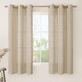 LAMIT Sheer Linen Curtains 63 Inches Long by LAMIT