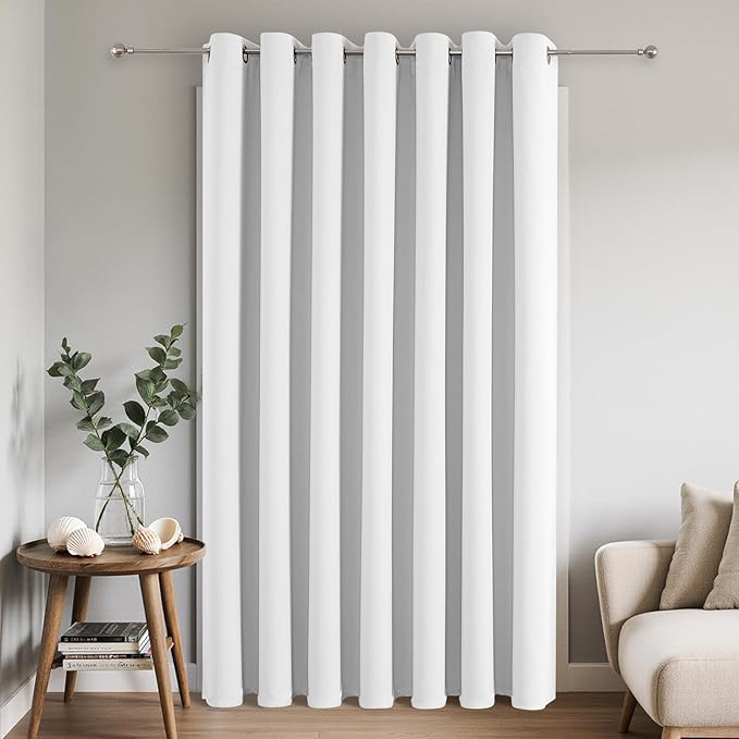 Joydeco Blackout Patio Sliding Door Curtains 108 Inches Long, Grommet Privacy by JOYDECO