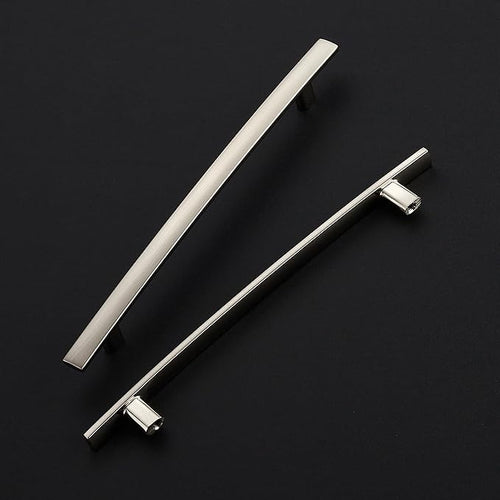 15 Pack Cabinet Handles 7.5" Hole Center - Curved Cabinet Pulls Brushed Nickel Drawer Pulls for Kitchen Cupboard Solid Hardware for Dresser Drawer Arch Hardware
