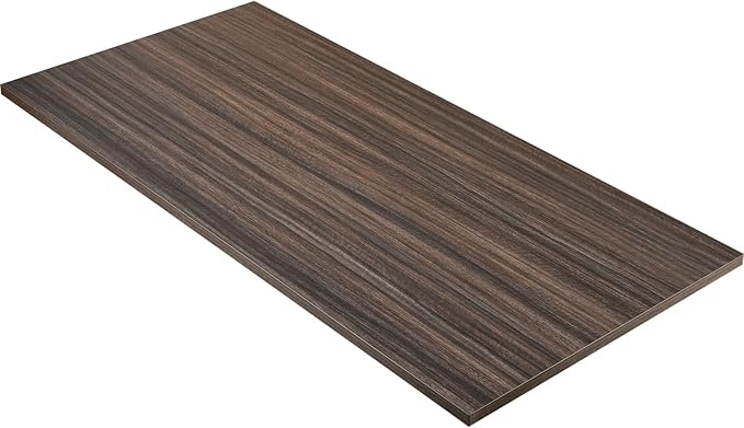 Kaboon Universal Tabletop 45.67"x23.62", Solid One-Piece Melamine Table Top, Double Desk L-Desk Floating Desk DIY, Home and Office,Eucalyptus/Dark Walnut