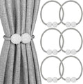 Melaluxe 6 Pack Magnetic Curtain Tiebacks, Decorative Curtain Holdbacks by Melaluxe