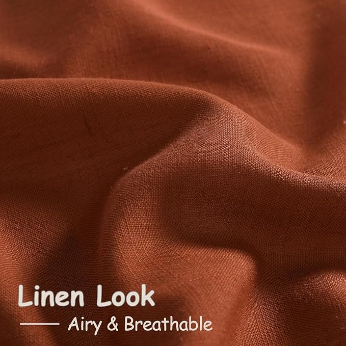 Nanspring Extra Wide Terracotta Curtains - Image 4