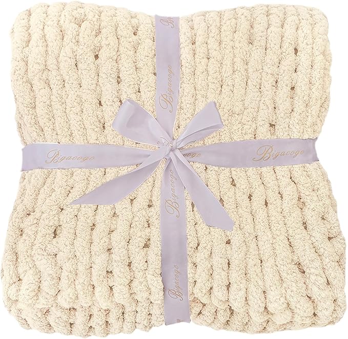 Bigacogo Chunky Knit Throw Blanket - Image 7