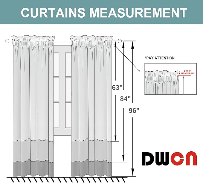 DWCN Blackout Curtains Thermal Insulated, Energy Saving & Noise Reducing - Image 8