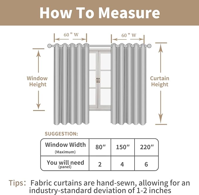 LAMIT Natural Linen Curtains 63 inch Length - Image 7