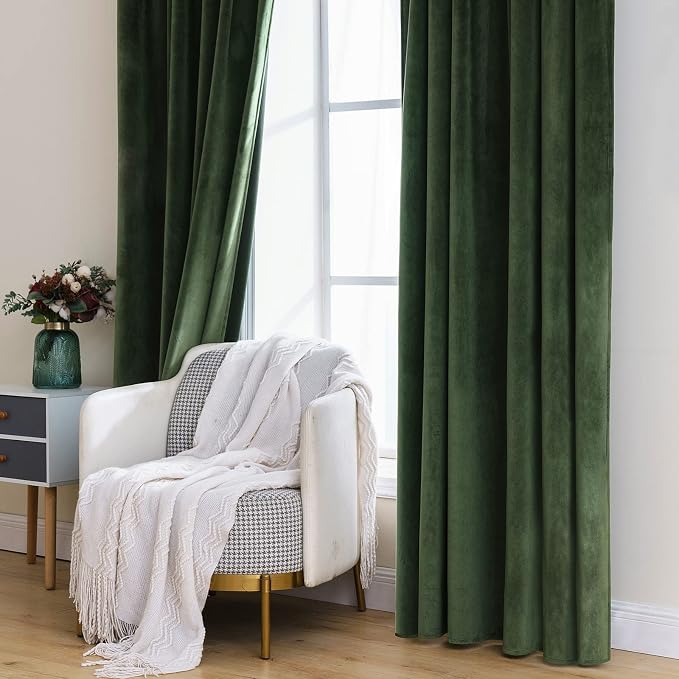MIULEE Velvet Curtains 90 inches 2 Panels - Image 7