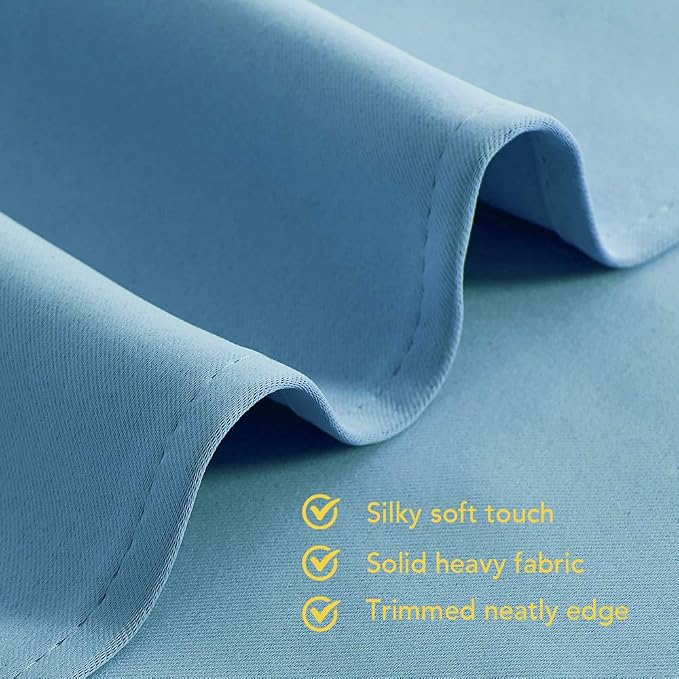 NICETOWN Blackout Window Curtains 70" L, 2 Panels, 34 inch, Teal Blue, Grommet - Image 5