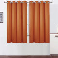 LEMOMO Orange Blackout Curtains 66 x 63 Inch Length/Set of 2 Curtain by Lemomo