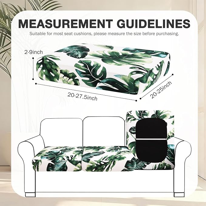 hyha 14Pcs Patio Cushion Covers, Stretch Outdoor Couch Cushion Covers, Washable - Image 2