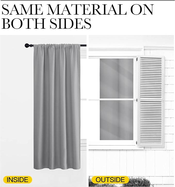 NICETOWN Blackout Curtain Panels 84 inches Long - Image 6