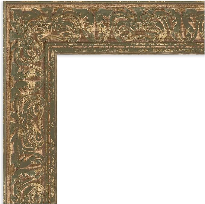 Amanti Art Bronze Bathroom Mirror for Over Sink, 29x35 Luxe Bronze Gold Rectangle Vanity Mirror, Large Traditional Frame, Hangs Horizonally and Vertically, Bathroom Wall Decor, Beveled Edge
