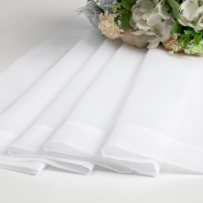 Aiyufeng Sheer White Curtains 120 Inches Long, Extra Long Rod Pocket Solid - Image 8
