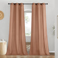 NICETOWN Linen Curtains for Windows 90 inch Long, Grommet Semi Sheer Vertical by NICETOWN