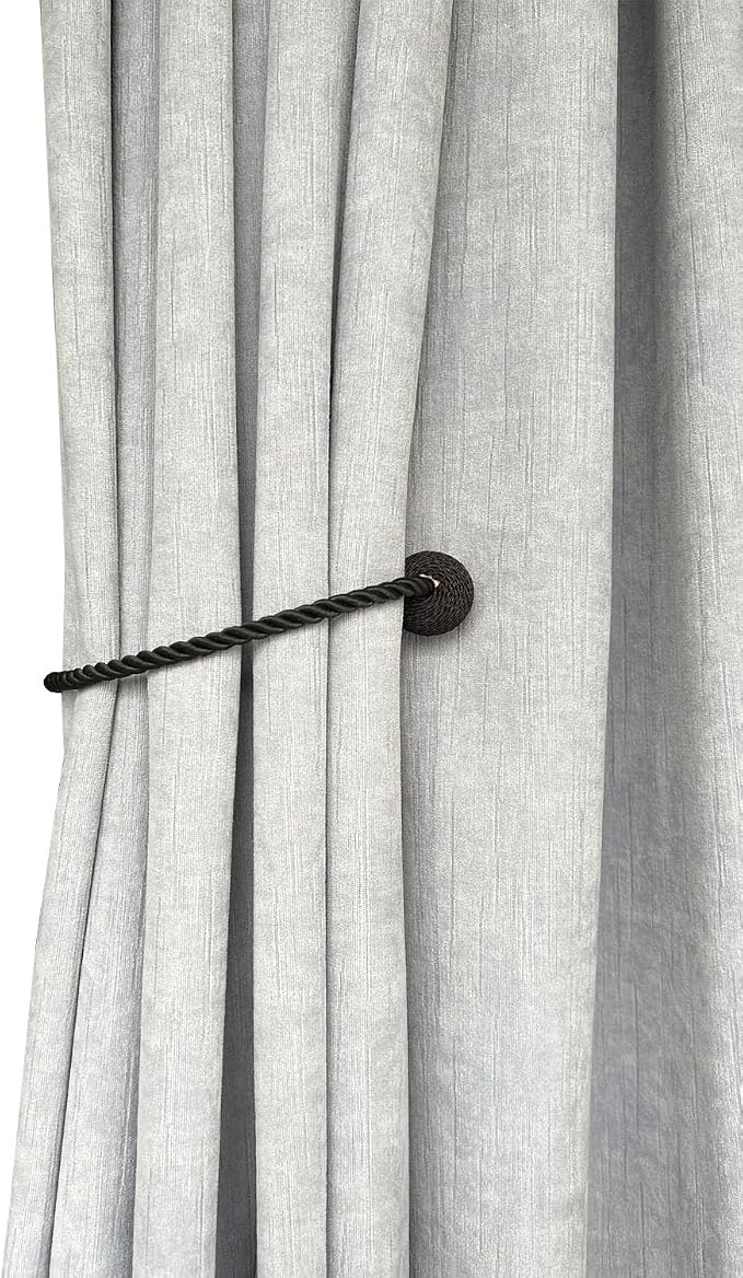 Melaluxe 6 Pack Magnetic Curtain Tiebacks, Decorative Curtain Holdbacks - Image 4