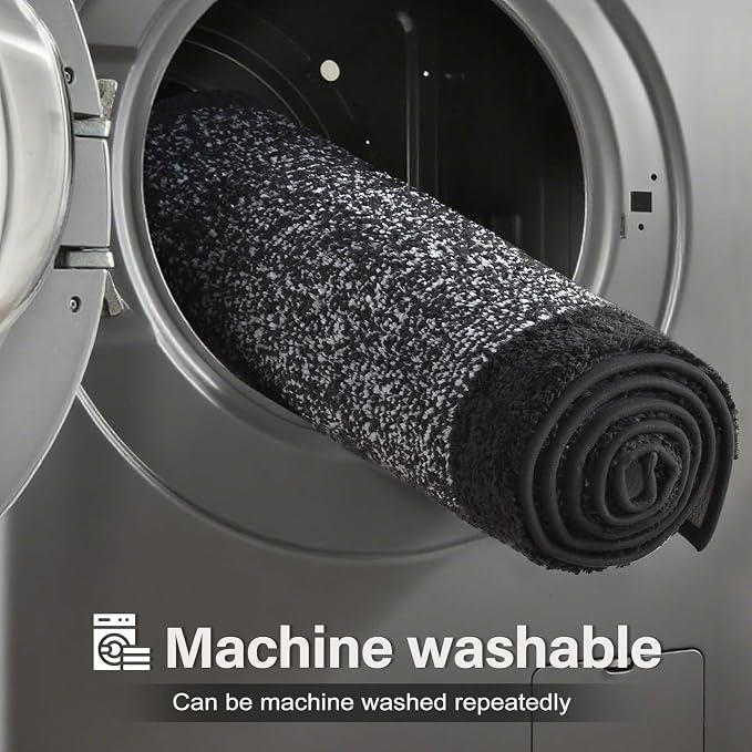 70x24 Long Bathroom Rugs Washable Non Slip, Dark Grey Bath Mat - Image 9