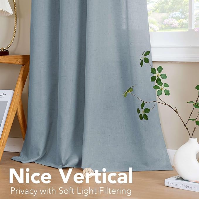 H.VERSAILTEX Linen Curtains Home Decorative Nickel Grommet Curtains Privacy - Image 7