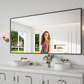 Koonmi Bathroom Mirror 36x71 Bathroom Wall-Mounted Mirrors, Modern Vanity Mirror for Bedroom, Living Room, Aluminum Alloy Frame Allow to Hang Horizontally or Vertically