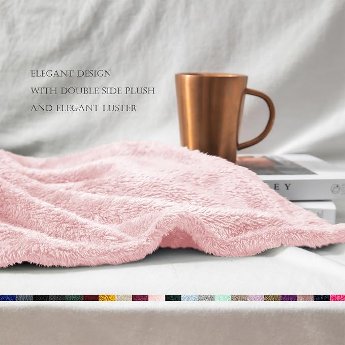 Exclusivo Mezcla Plush Fuzzy Fleece Bed Blanket King Size, Super Soft, Fluffy - Image 7