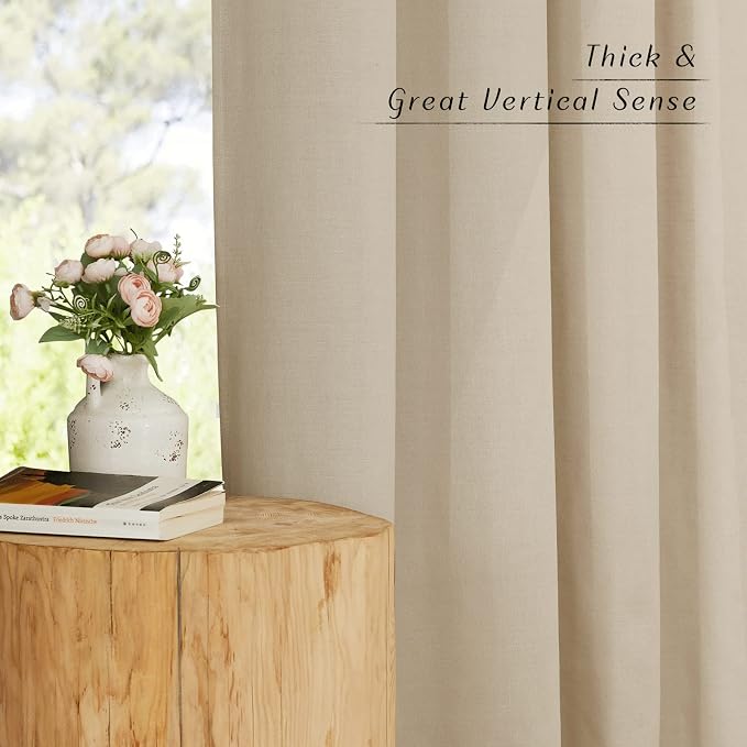 NICETOWN Thick Flax Linen Curtains - Image 6