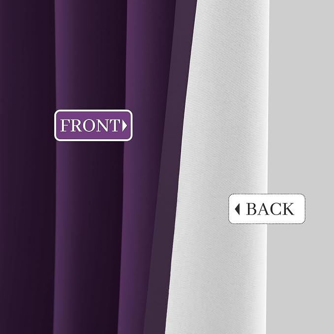 Yakamok Room Darkening 100% Blackout Curtains Grommet Window Treatments - Image 8