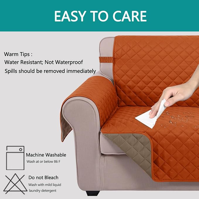 U-NICE HOME Recliner Chair Covers Reversible Chair Cover Pet Covers - Image 3