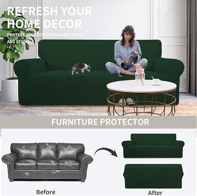 Easy-Going Stretch Oversized Chair Sofa Slipcover 1-Piece Couch Sofa Cover - Image 4