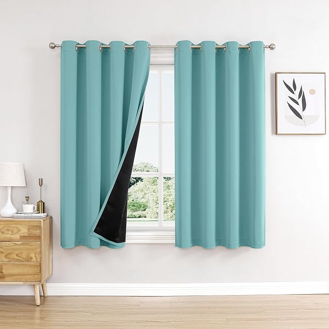 ChrisDowa 100% Blackout Curtains 45 inch Long by ChrisDowa