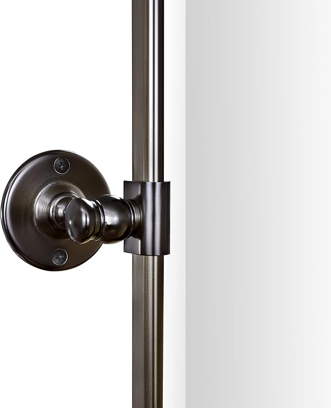 TEHOME 20x24'' Oil Rubbed Bronze Pivot Bathroom Vanity Mirror 24x20'' Metal Framed Dark Bronze Rectangle Tilting Beveled Vanity Mirrors for Wall