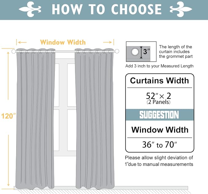 ChrisDowa 100% Blackout Curtains 120 inch Long - Image 6