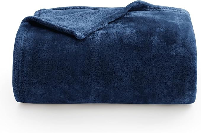 BEDELITE Fleece Blanket Navy Blue Throw Blanket - Image 7