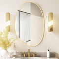 WallBeyond 19" H x 28" W Asymmetrical Decor Irregular Accent Wall Mirror for Entryway, Hallway, etc || Shape: Abstract & Unique Cobblestone, Vertical, Gold